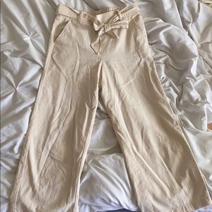 Linen Wide Leg J. Crew Pants Size 6